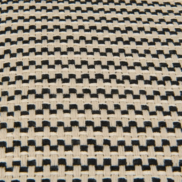 Soft Shiny Kırlent - Bej / Siyah - 45x45 cm - Resim 2