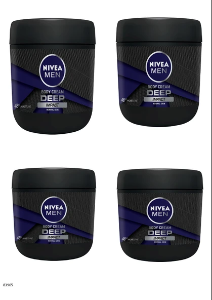 83905 NIVEA MEN DEEP EL VE VÜCUT BAKIM KREMİ  4 ADET