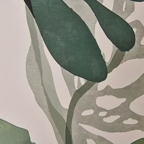 Deco Green Culture Kanvas Tablo - Beyaz / Yeşil - 90x60 cm - Resim 3