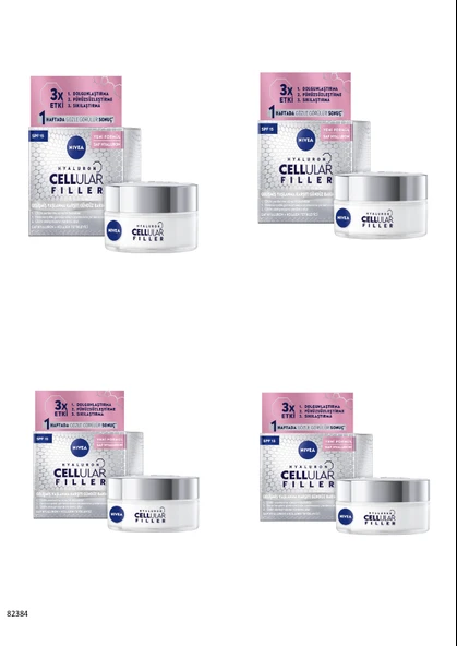 82384 NIVEA CELLULAR FILLER SIKILAŞTIRICI GÜNDÜZ KREMİ SPF15  4 ADET ürün görseli 1