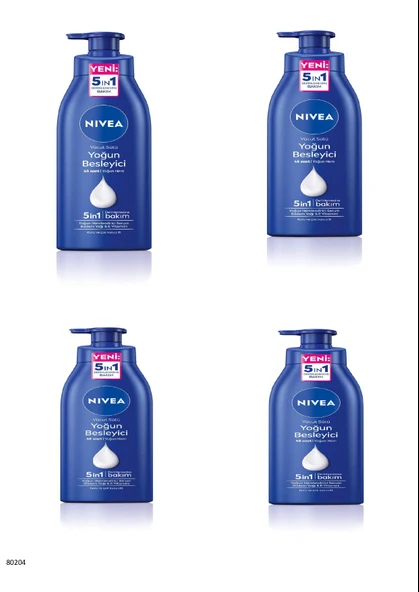 80204 NIVEA Besleyici Vücut Sütü  4 ADET