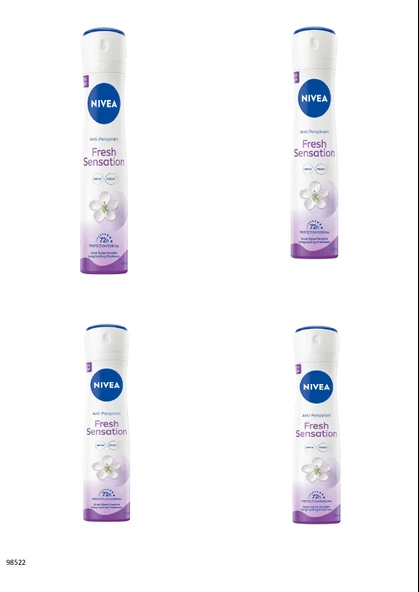 98522 NIVEA Fresh Sensation Sprey  4 ADET ürün görseli