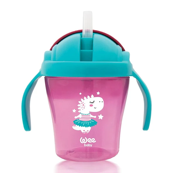 Pipetli Bardak Pembe 1 Adet