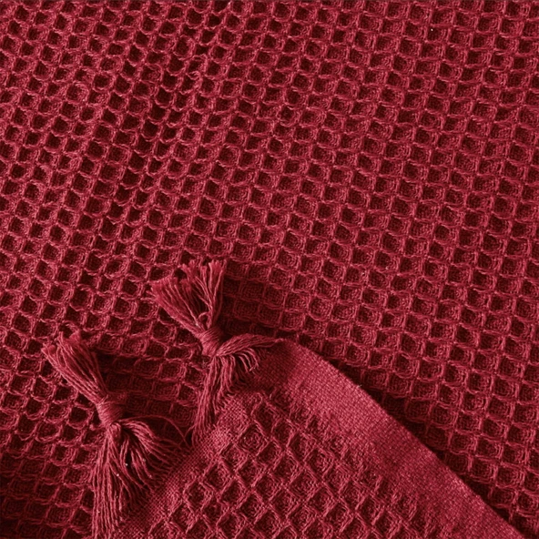 Soft Alora Tek Kişilik Yatak Örtüsü - Kırmızı - 160x230 cm - Resim 3