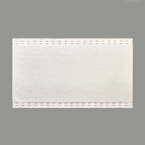 Soft Tiny Yüz Havlusu - Ekru / Siyah - 50x90 cm - Resim 2