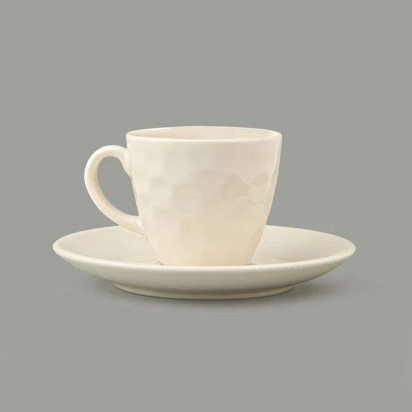 Kitchen Hammer 6'lı Kahve Fincan Takımı - Krem - 90 ml - Resim 2