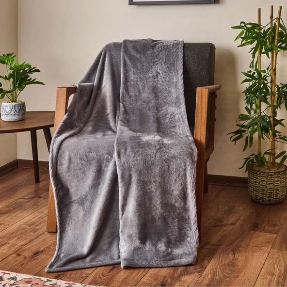 Soft Wellsoft TV Battaniyesi - Gri - 120x160 cm ürün görseli