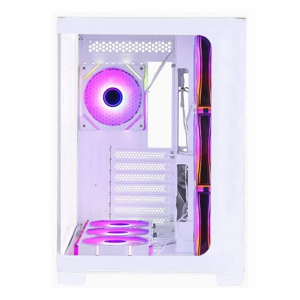 GameBooster Sea View GB-G2851BW USB 3.2 ARGB ATX Mid Tower Beyaz Kasa - Resim 3