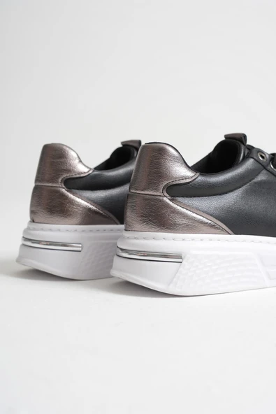 Vega Platin Detaylı Siyah Kadın Spor Ayakkabı - Resim 6