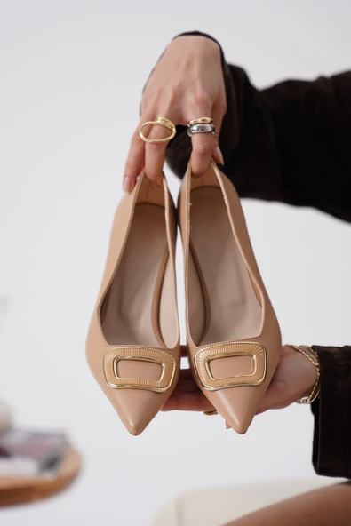 Emery Kadın Nude Topuklu Ayakkabı - Resim 7