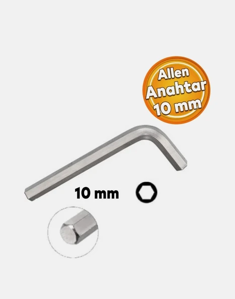 Allen Alyan Anahtar 10 mm Altıgen Vida Somun Sıkma Sökme ürün görseli 1