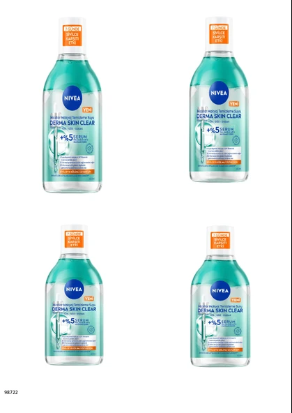 98722 Derma Skin Clear Micellar Makyaj Temizleme Suyu  4 ADET