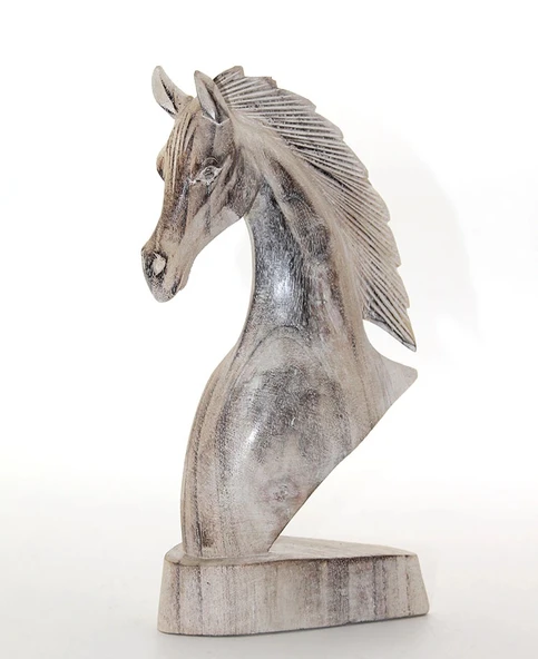 MDB Ahşap At Büstü 25 cm ürün görseli 1