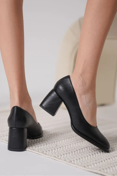 Candie Siyah Cilt Kadın Stiletto - 4
