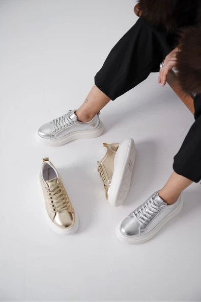 Dina Gümüş Kadın Sneaker - 3