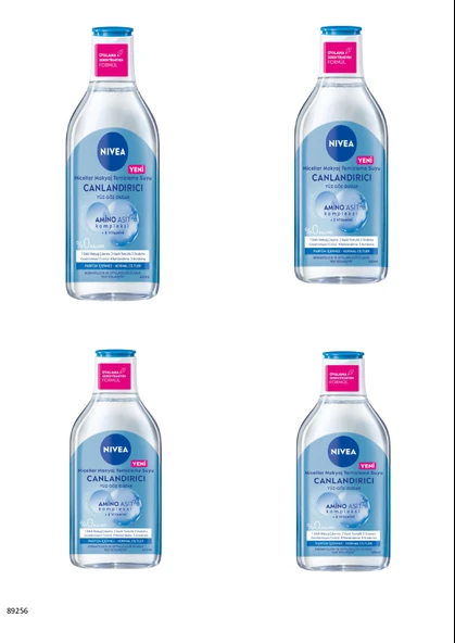 NIVEA CANLANDIRICI MICELLAR MAKYAJ TEMİZLEME SUYU  4 ADET