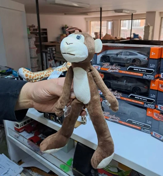 30 cm Asılabilir Elleri Vantuzlu Oyuncak Peluş Maymun - 2
