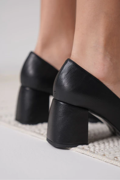 Candie Siyah Cilt Kadın Stiletto - 5