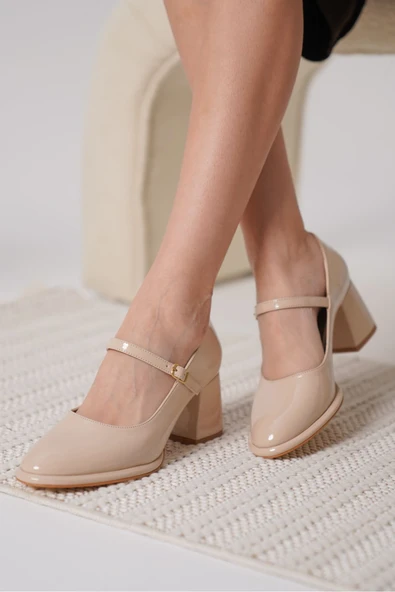 Slay Nude Rugan Kadın Topuklu Ayakkabı - Resim 12