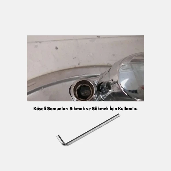 Allen Alyan Anahtar 10 mm Altıgen Vida Somun Sıkma Sökme - Resim 3