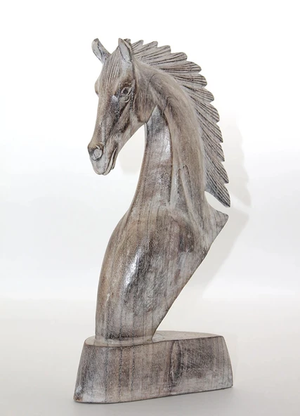 MDB Ahşap At Büstü 40 cm ürün görseli 1