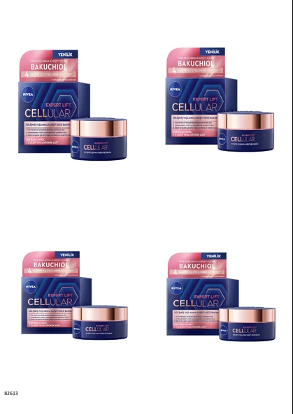 82613 NIVEA CELLULAR EXPERT LIFT YAŞLANMA KARŞITI GECE KREMİ 50 ML 4 ADET