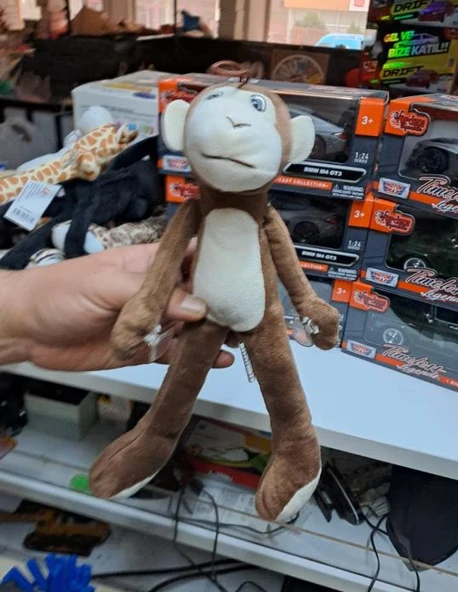 30 cm Asılabilir Elleri Vantuzlu Oyuncak Peluş Maymun - 3