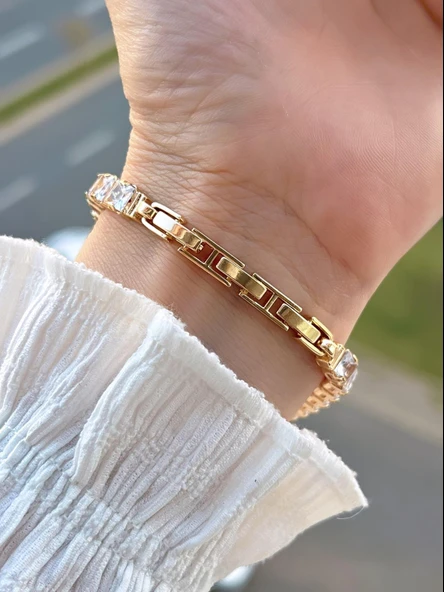 Coliseum Çelik Ve Taşlı Kordon Vintage Seri Küçük Kasa Özel Tasarım Kadın Kol Saati SP.8933.M1 - Resim 4