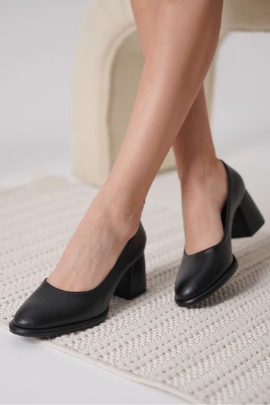 Candie Siyah Cilt Kadın Stiletto - 2
