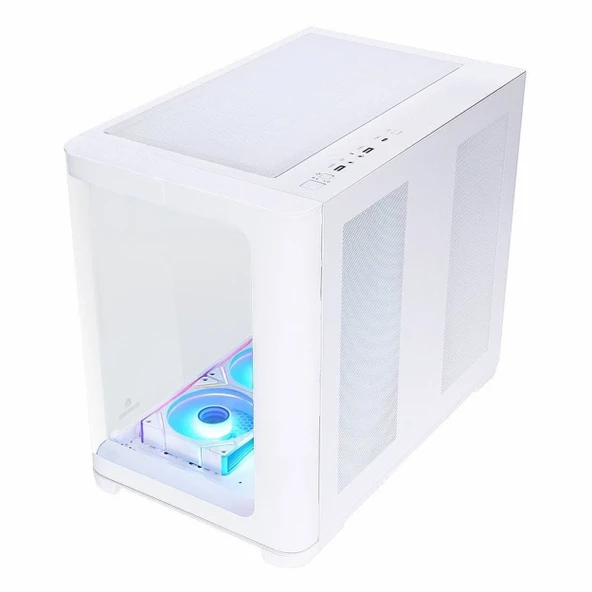 GameBooster Sea View GB-G2851BW USB 3.2 ARGB ATX Mid Tower Beyaz Kasa - Resim 2