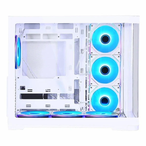 GameBooster Sea View GB-G2851BW USB 3.2 ARGB ATX Mid Tower Beyaz Kasa - Resim 4