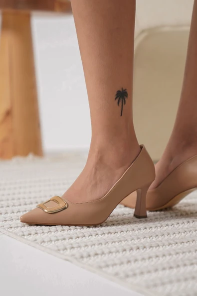 Emery Kadın Nude Topuklu Ayakkabı - Resim 6