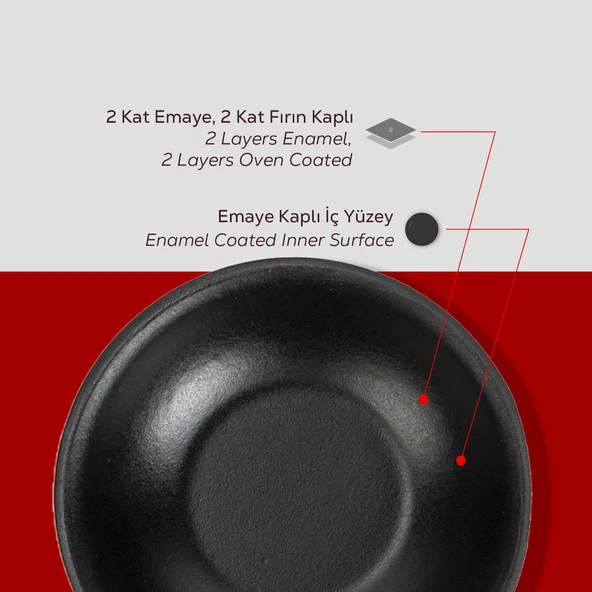 Lava Döküm Yuvarlak Çorba Kasesi Çap(Ø)14cm. - Resim 5