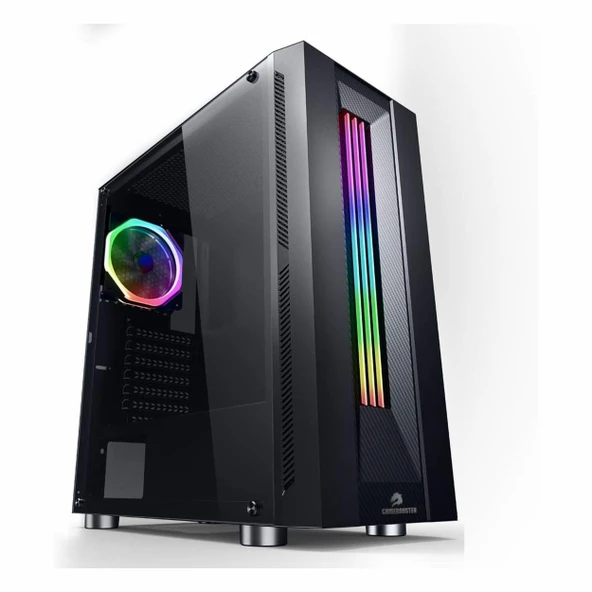 GameBooster Strip GB-G3601B USB 3.2 RGB ATX Mid Tower Siyah Kasa ürün görseli 1