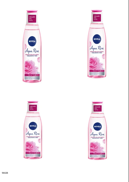 94428 NIVEA AQUA ROSE ORGANİK GÜL SUYU İÇEREN NEMLENDİRİCİ TONİK  4 ADET ürün görseli