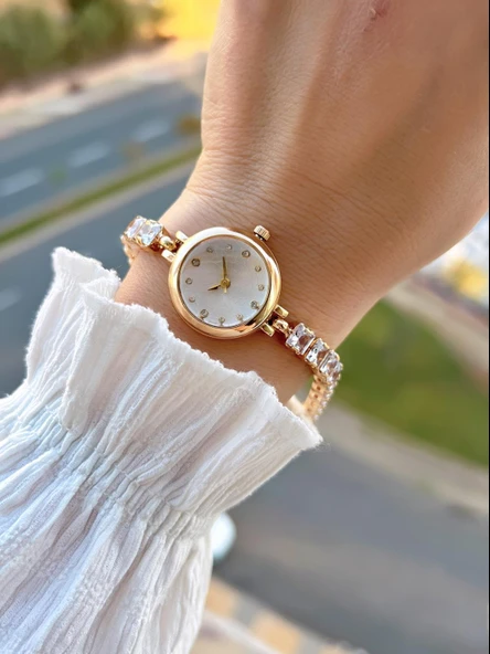 Coliseum Çelik Ve Taşlı Kordon Vintage Seri Küçük Kasa Özel Tasarım Kadın Kol Saati SP.8933.M1 - Resim 2