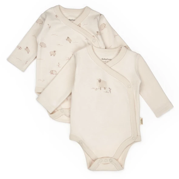 Bebek 2'li Kruvaze Body %100 Organik Pamuk, Bebek ve Yenidoğan Serisi - CSY8178 - 2