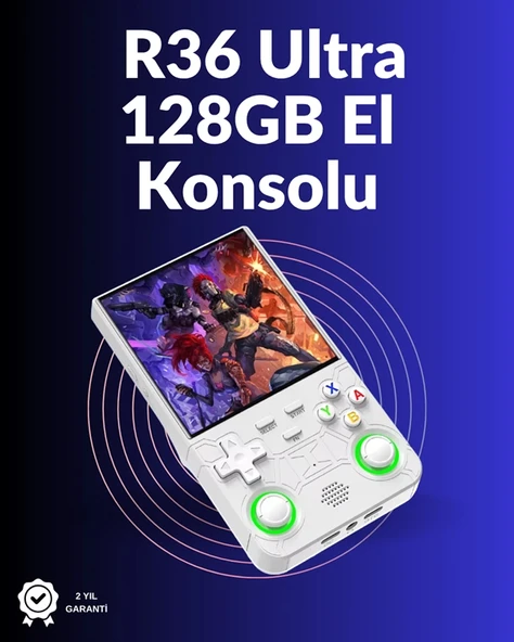 R36 Ultra El Konsolu – 4” HD IPS Ekran, 128GB Dahili Hafıza, 30.000 Oyun Yüklü - 1