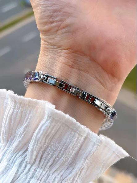 Coliseum Çelik Ve Taşlı Kordon Vintage Seri Küçük Kasa Özel Tasarım Kadın Kol Saati SP.8933.M7 - Resim 3