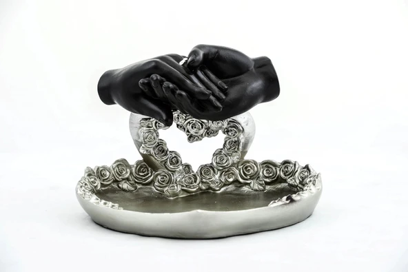 MDB Özel Tasarım Kalpli Polyester Sunum Tepsisi ürün görseli 1