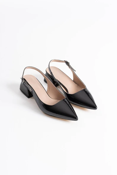 Allien Siyah Rugan Kadın Ayakkabı - Resim 2