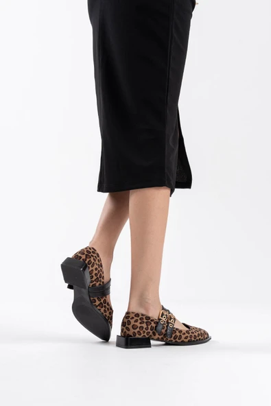 Murder Leopar Kemer Detaylı Kadın Topuklu Ayakkabı - Resim 6