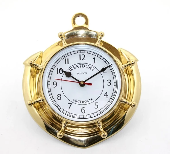 MDB Pirinç Çapalı Duvar Saati ürün görseli 1