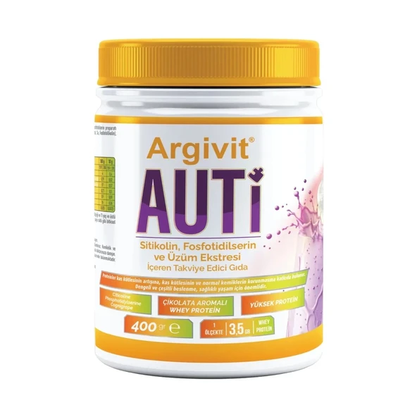 Argivit Auti Taurin Sitikolin Fosfotidilserin ve Üzüm Ekstresi İçeren Gıda Takviyesi 400 gr - Resim 3