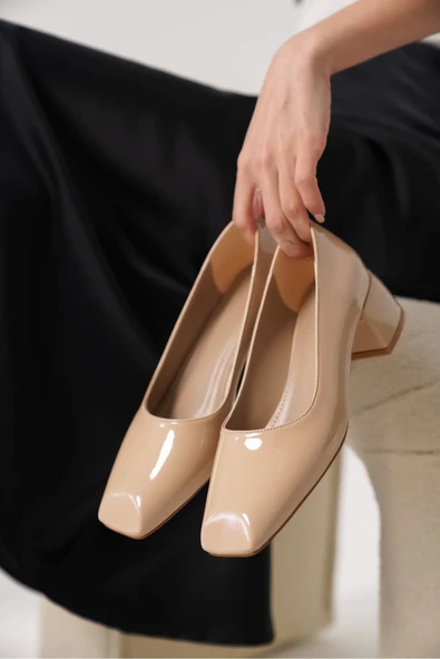 Anita Nude Rugan Kadın Topuklu Ayakkabı - Resim 3