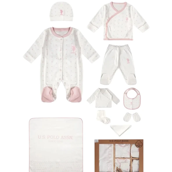 Kız Bebek 10'lu Hastane Çıkış Seti USB1934 ürün görseli 1