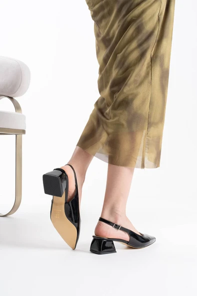 Allien Siyah Rugan Kadın Ayakkabı - Resim 6