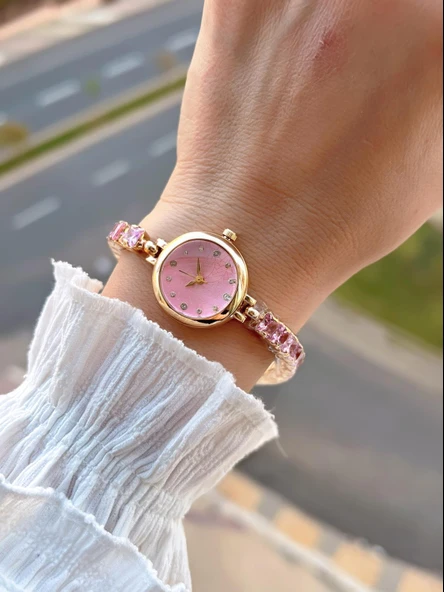 Coliseum Çelik Ve Taşlı Kordon Vintage Seri Küçük Kasa Özel Tasarım Kadın Kol Saati SP.8933.M4 - Resim 2