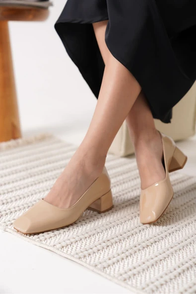 Anita Nude Rugan Kadın Topuklu Ayakkabı - Resim 4