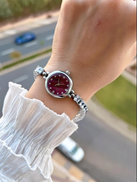 Coliseum Çelik Ve Taşlı Kordon Vintage Seri Küçük Kasa Özel Tasarım Kadın Kol Saati SP.8933.M9 - Resim 2